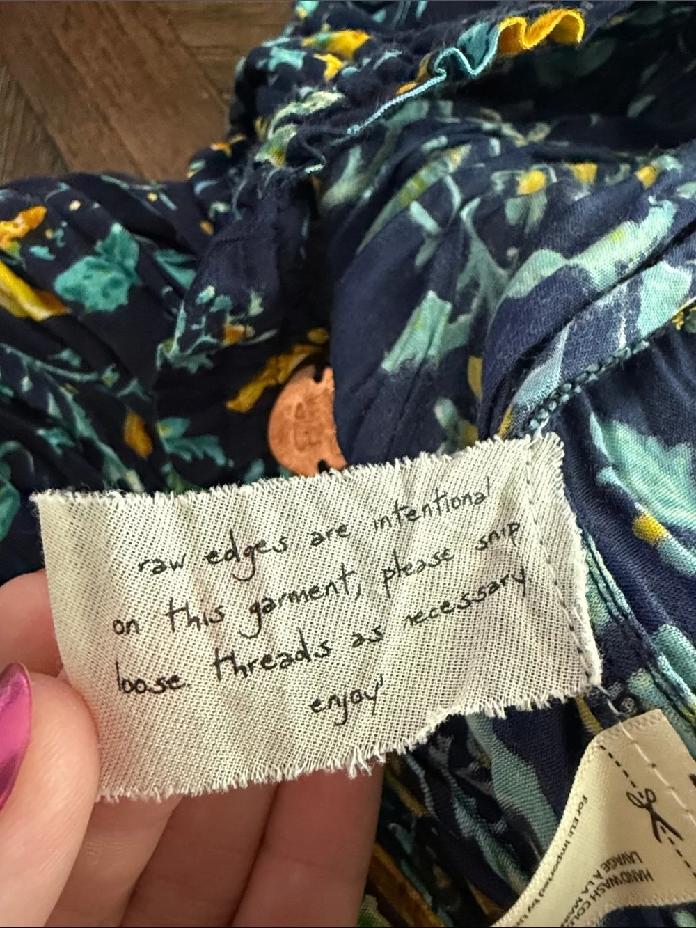 Free People FP One Third Charm Mini Skirt Navy Floral Tiered NWT Size M